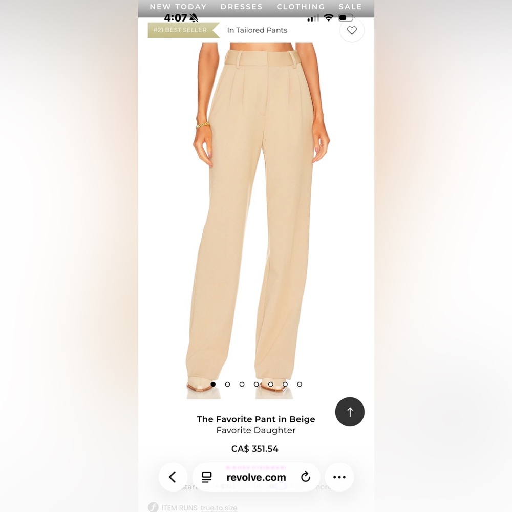 Favorite Daughter Tan Wide Leg Pants
